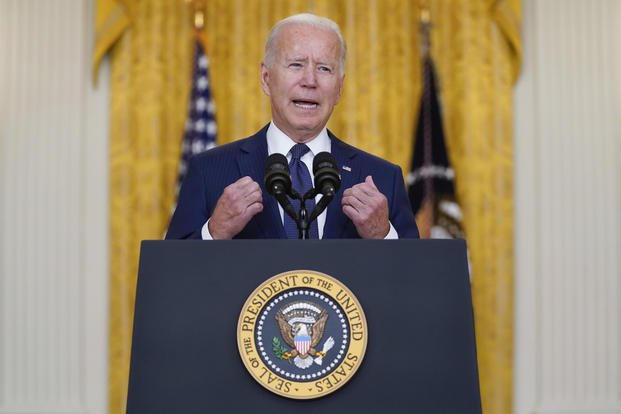 President Joe Biden speaks about the bombings at the Kabul airport 