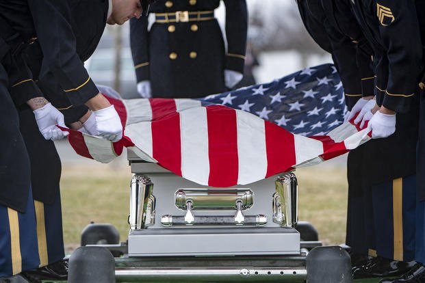 Military funeral with honors at Arlington National Cemetery