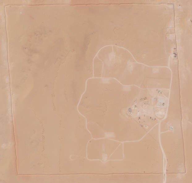 A satellite photo showing an area of Prince Sultan Air Base in Saudi Arabia .
