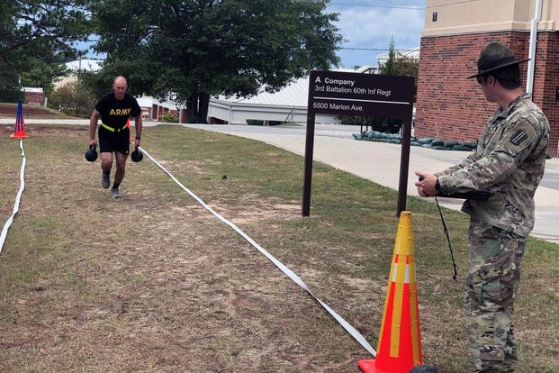 Soldier posts a perfect fitness test score at Fort Jackson.