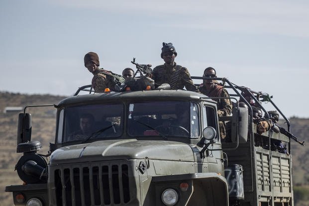 Ethiopian government soldiers in Tigray