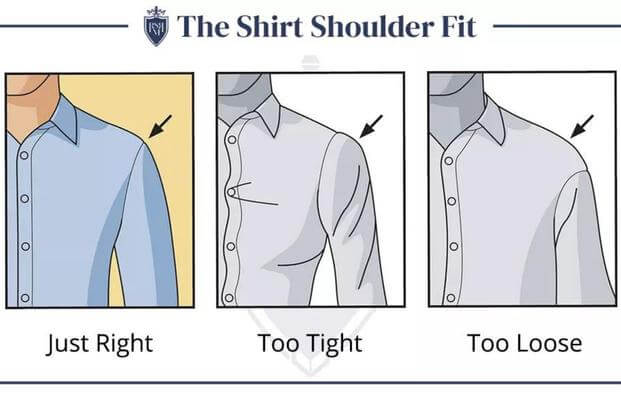 How a dress shirt should fit across the chest