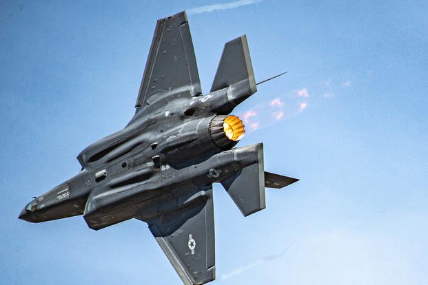 demonstration in the F-35A Lightning II during at the Reno Air Races in Reno, Nevada