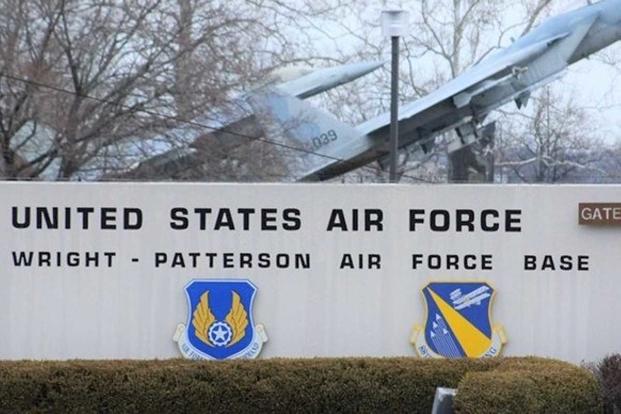 Sign for Wright-Patterson Air Force Base.