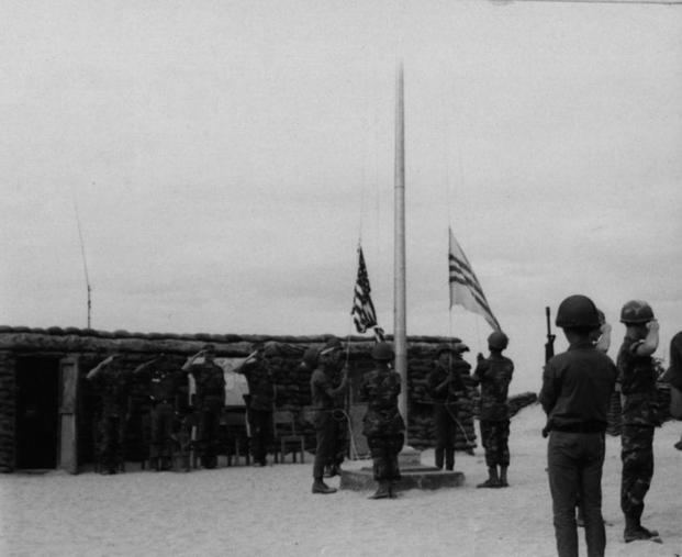 Vietnam flag raising