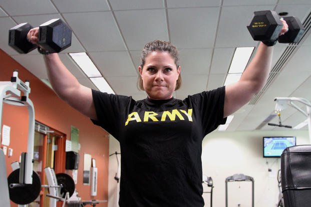 A National Guardsman follows a strict diet and workout regimen to compete as a bodybuilder.