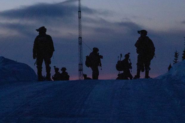 Soldiers conduct reconnaissance in Donnelly Training Area in Alaska.