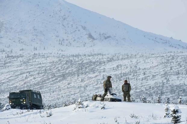 Soldiers in Alaska observe Donnelly Drop Zone.