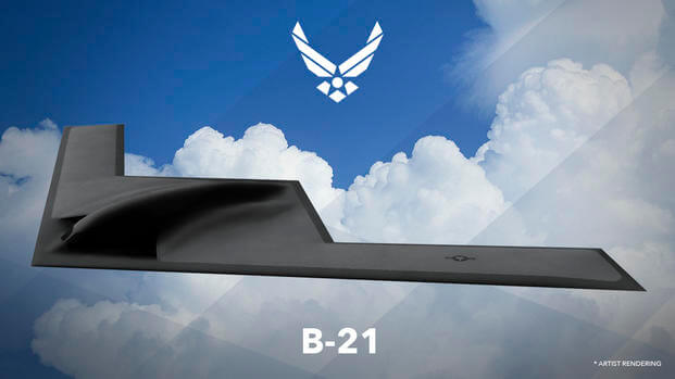 U.S. Air Force graphic of the Long Range Strike Bomber, designated the B-21