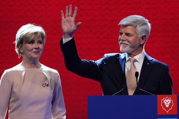 Czech Republic's President elect Petr Pavel with his wife Eva 