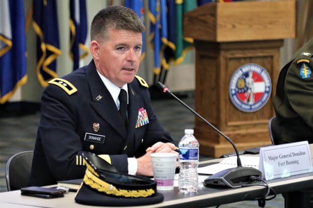 Maj. Gen. Patrick Donahoe, commanding general of the U.S. Army Maneuver Center of Excellence at Fort Benning