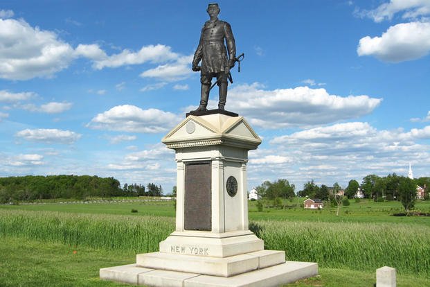 Union Army Gen. Abner Doubleday is commemorated with a statue at Gettysburg National Military Park in Pennsylvania.