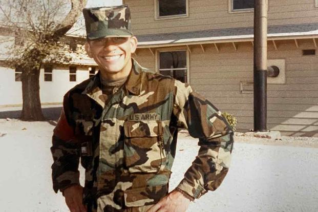 Pfc. Michael Grinston in 1987. 