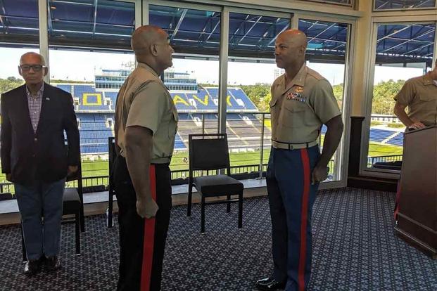 Retirement ceremony at the Navy-Marine Corps Stadium in Annapolis