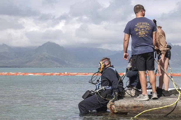 Navy Plane Still Resting in Shoal of Kaneohe Bay