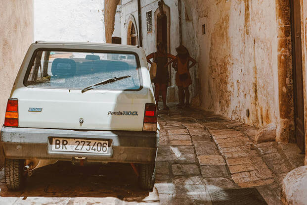Old hatchbacks just look right on Europe’s cobblestone city streets. 