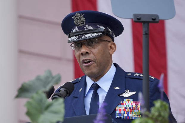 Chairman of the Joint Chiefs of Staff Air Force Gen. CQ Brown speaks