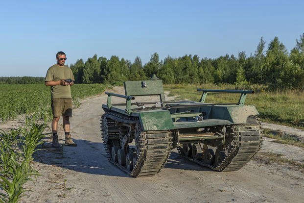 Odyssey, an 800-kilogram (1,750-pound) ground drone prototype