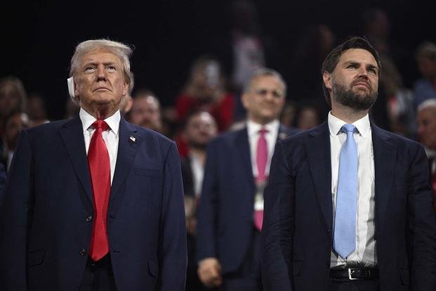 Donald Trump and vice president candidate J. D. Vance