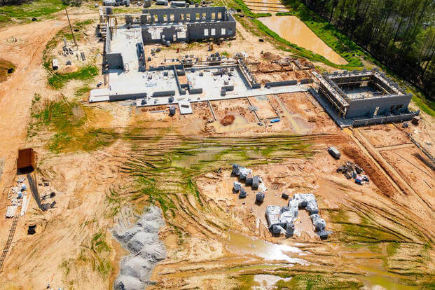 Construction at the Vince Ford Early Learning Center in Lower Richland, S.C., is stopped.