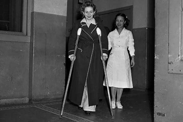 Betty Lou Oliver survived falling 75 floors in an elevator after an Army Air Force bomber struck the Empire State Building in New York in 1945.