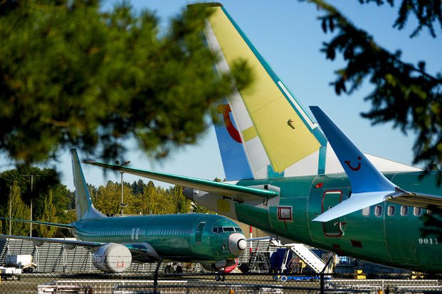 Unpainted Boeing 737 Max aircraft