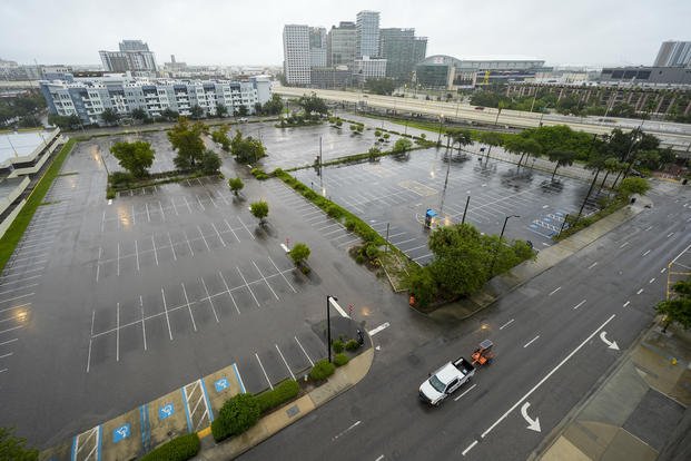 Downtown Tampa ahead of the arrival of Hurricane Milton