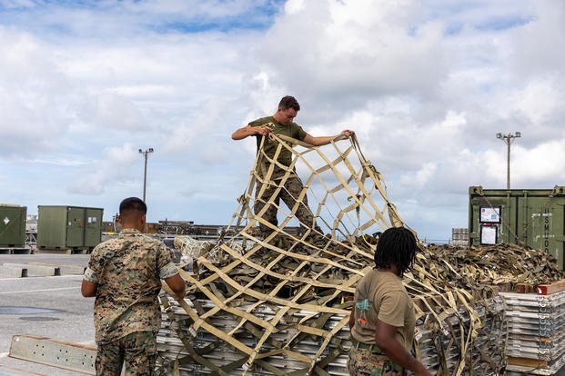 U.S. Marines assist after a typhoon in the Philippines