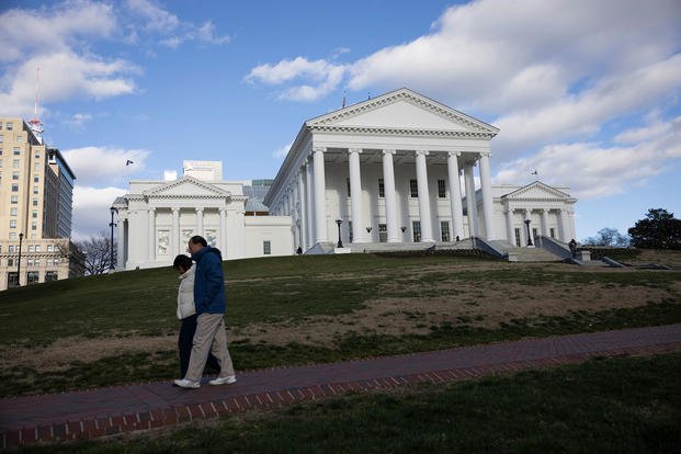 The Virginia State Capitol building in Richmond, Virginia