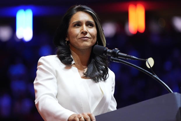 Tulsi Gabbard at a campaign rally at Madison Square Garden