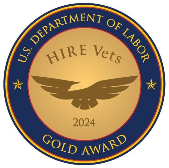 U.S. Department of Labor HIRE Vets 2024 Gold Award