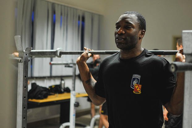 A paratrooper in the 173rd Airborne Brigade participates in Soldier Performance Education for Advanced Readiness and Resilience (SPEAR) training in Grafenwoehr, Germany.