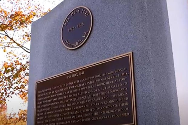 The Army's secret military intelligence program at Fort Hunt in Alexandria, Virginia, was referred to only as P.O. Box 1142. 