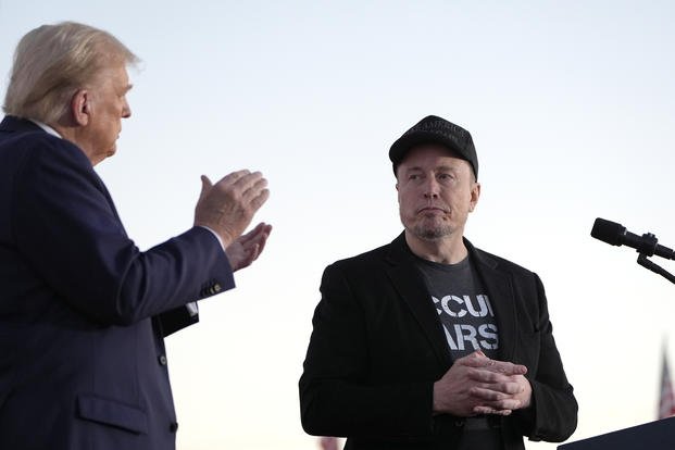 President Donald Trump and and SpaceX CEO Elon Musk