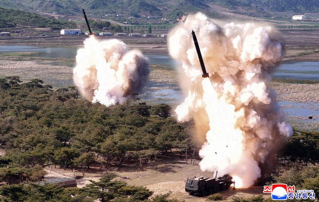 drill of long-range artillery and missile systems at North Korea’s eastern coast