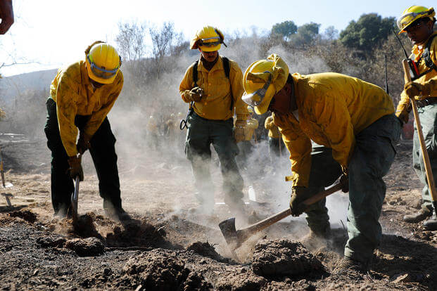 California Army National Guard Fire Crew at Palisades, Calif.