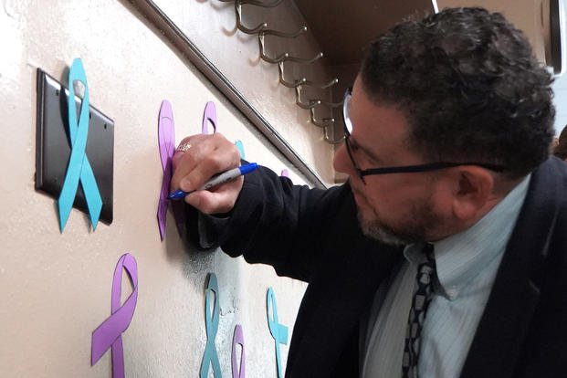 Suicide prevention wall of remembrance