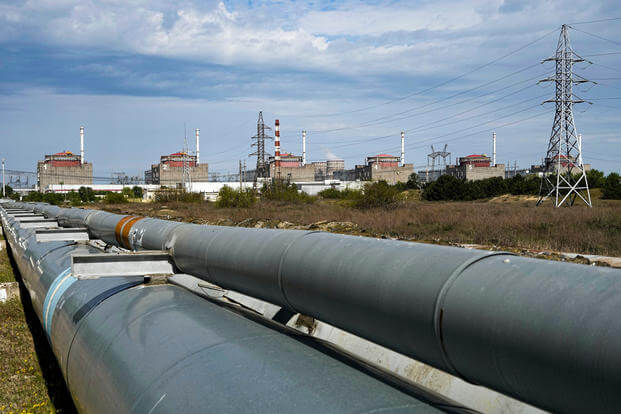 Zaporizhzhia Nuclear Power Station, in Enerhodar, Zaporizhzhia region, in territory under Russian military control