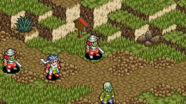 Facing enemies in battle in Onimusha Tactics