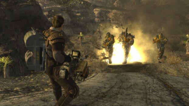 Shooting enemies in Fallout New Vegas