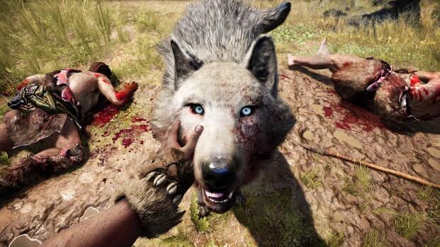 Hunting a wolf in Far Cry: Primal