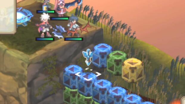 Myrah and Rex attacking a blue monster