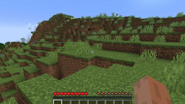 Exploring outside in Minecraft