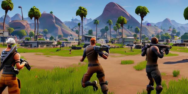 Exploring with friends in Fortnite