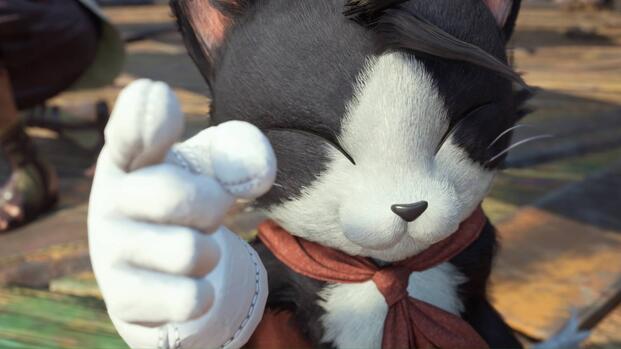 Cait Sith pointing in Final Fantasy 7 Rebirth