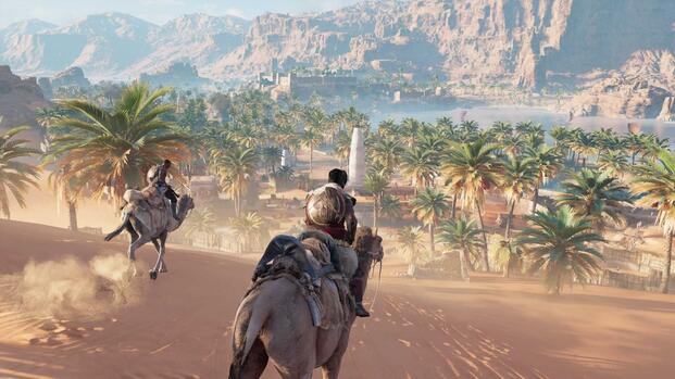 Riding camels in Assassin's Creed Origins