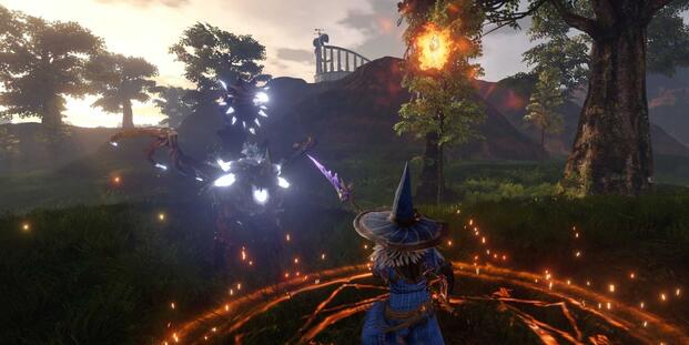 Player Casting Powerful Magic in Outward