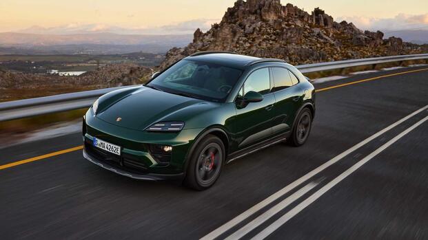 Porsche Macan EV 3/4 front view