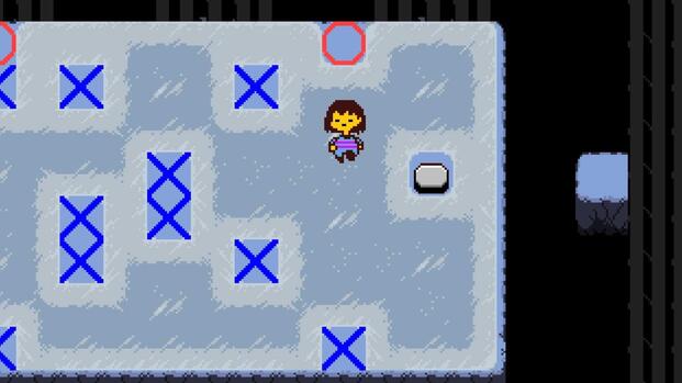 Exploring a level in Undertale
