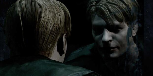 Silent Hill 2 James Looks At Reflection